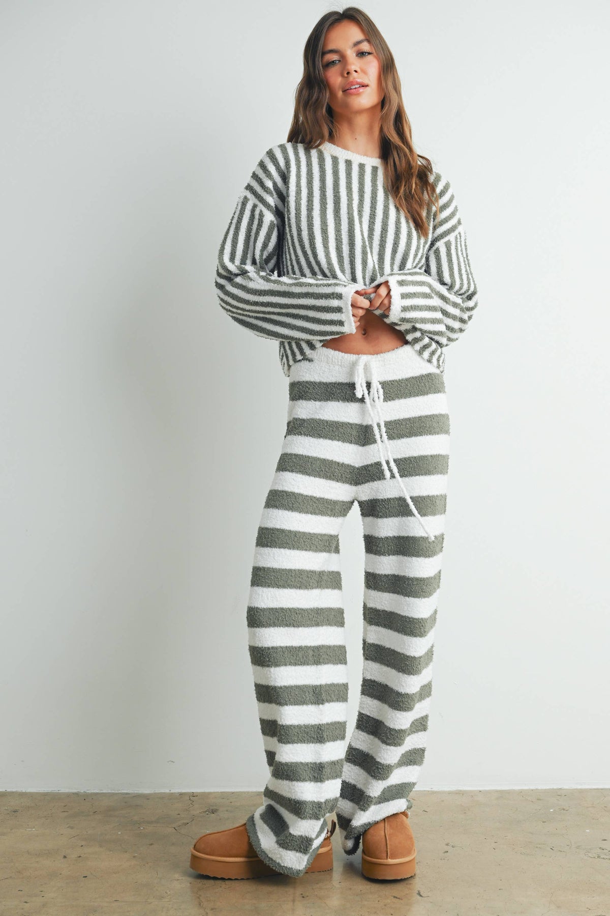 Cozy Striped Round Neck Sweater