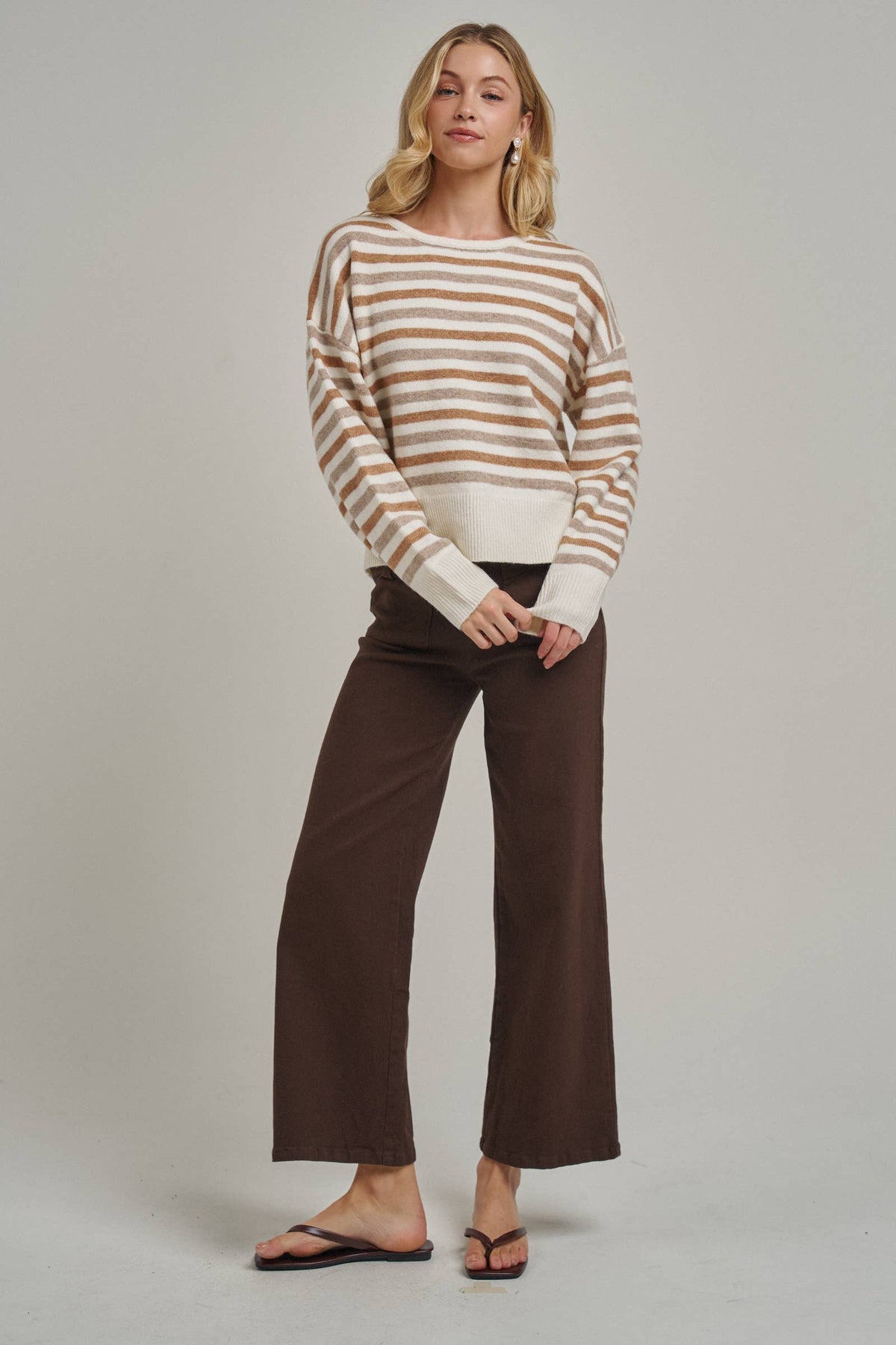 WIDE LEG PANTS WITH BOW FRONT POCKETS