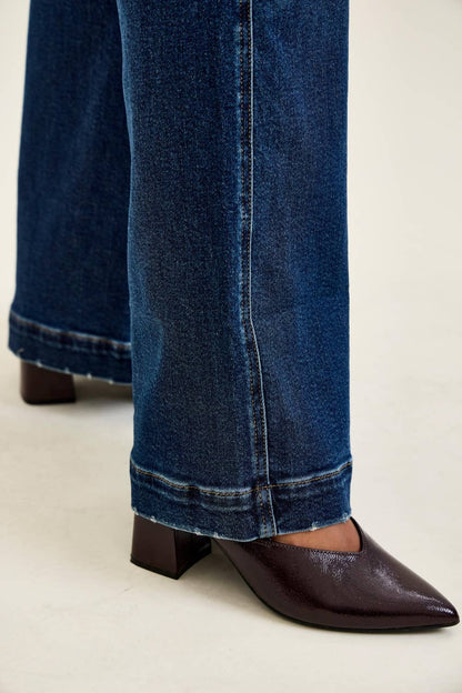 HW "LUX" Retro Wide w/ Front Tab Closure DK Fade Indigo
