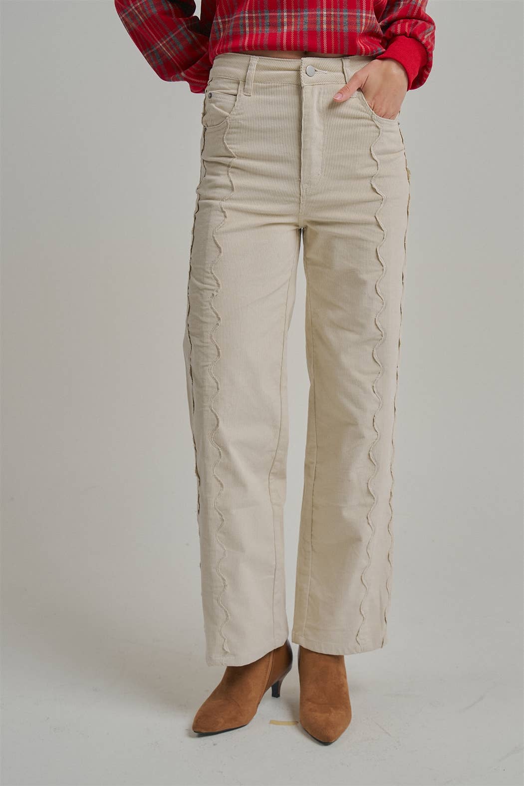 CORDUROY WIDE LEG PANTS