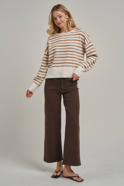 WIDE LEG PANTS WITH BOW FRONT POCKETS