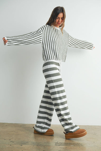 Cozy Striped Round Neck Sweater