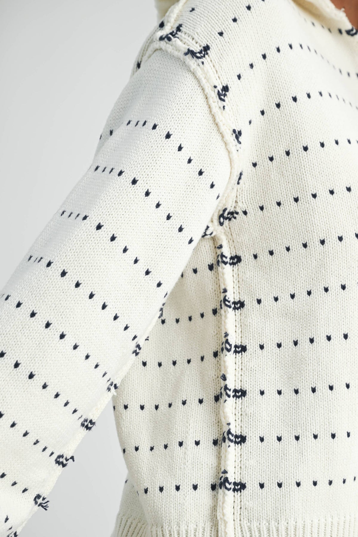 Dot Knit Pullover Sweater