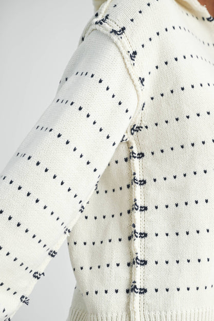 Dot Knit Pullover Sweater