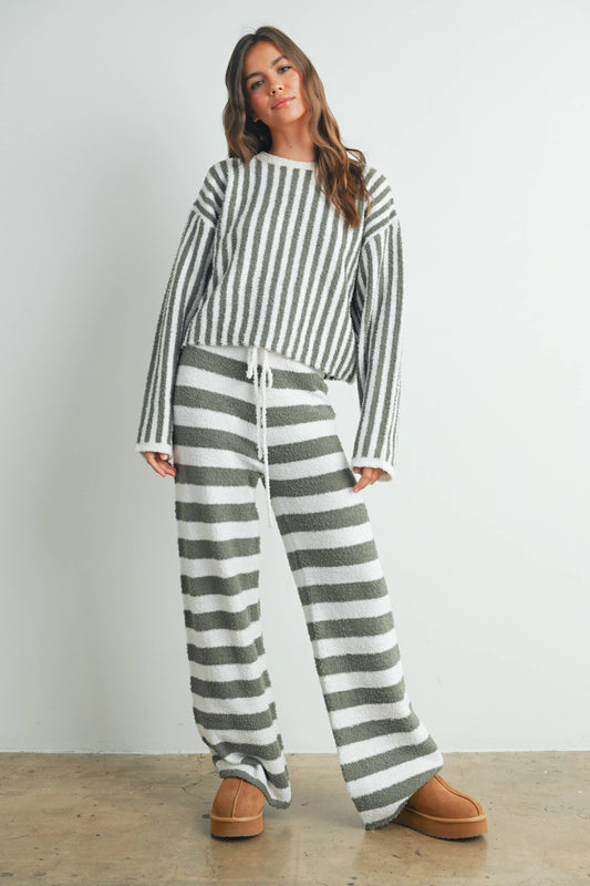 Striped Drawstring Pants