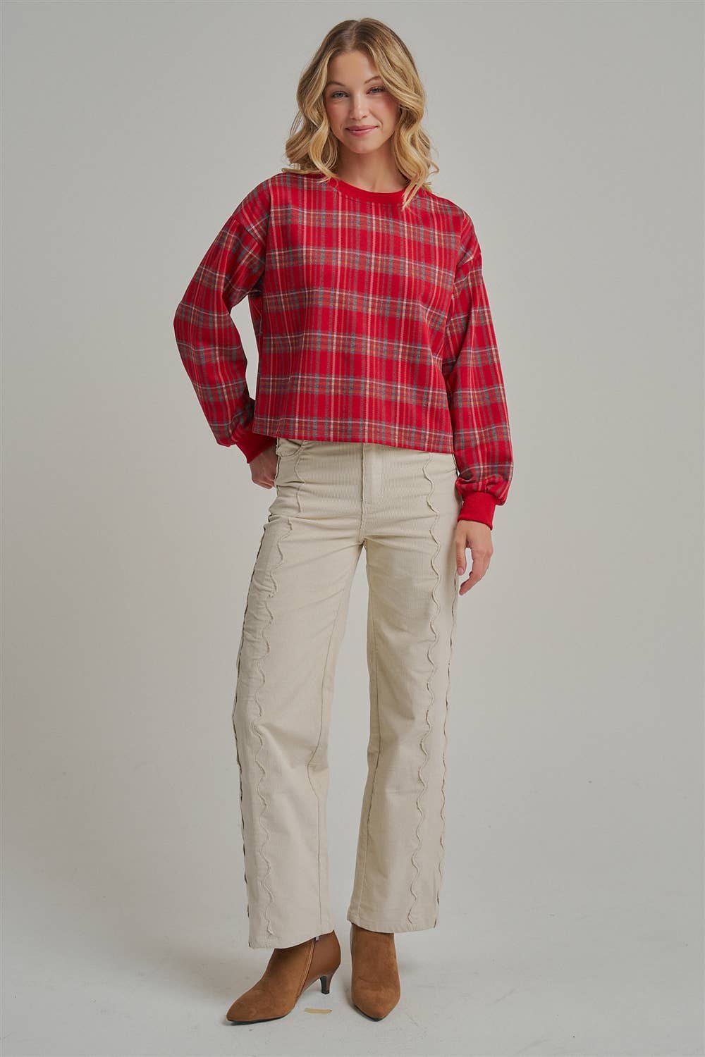 CORDUROY WIDE LEG PANTS