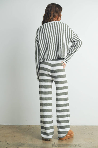 Cozy Striped Round Neck Sweater
