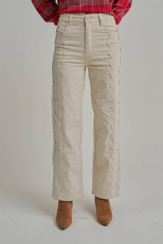 CORDUROY WIDE LEG PANTS