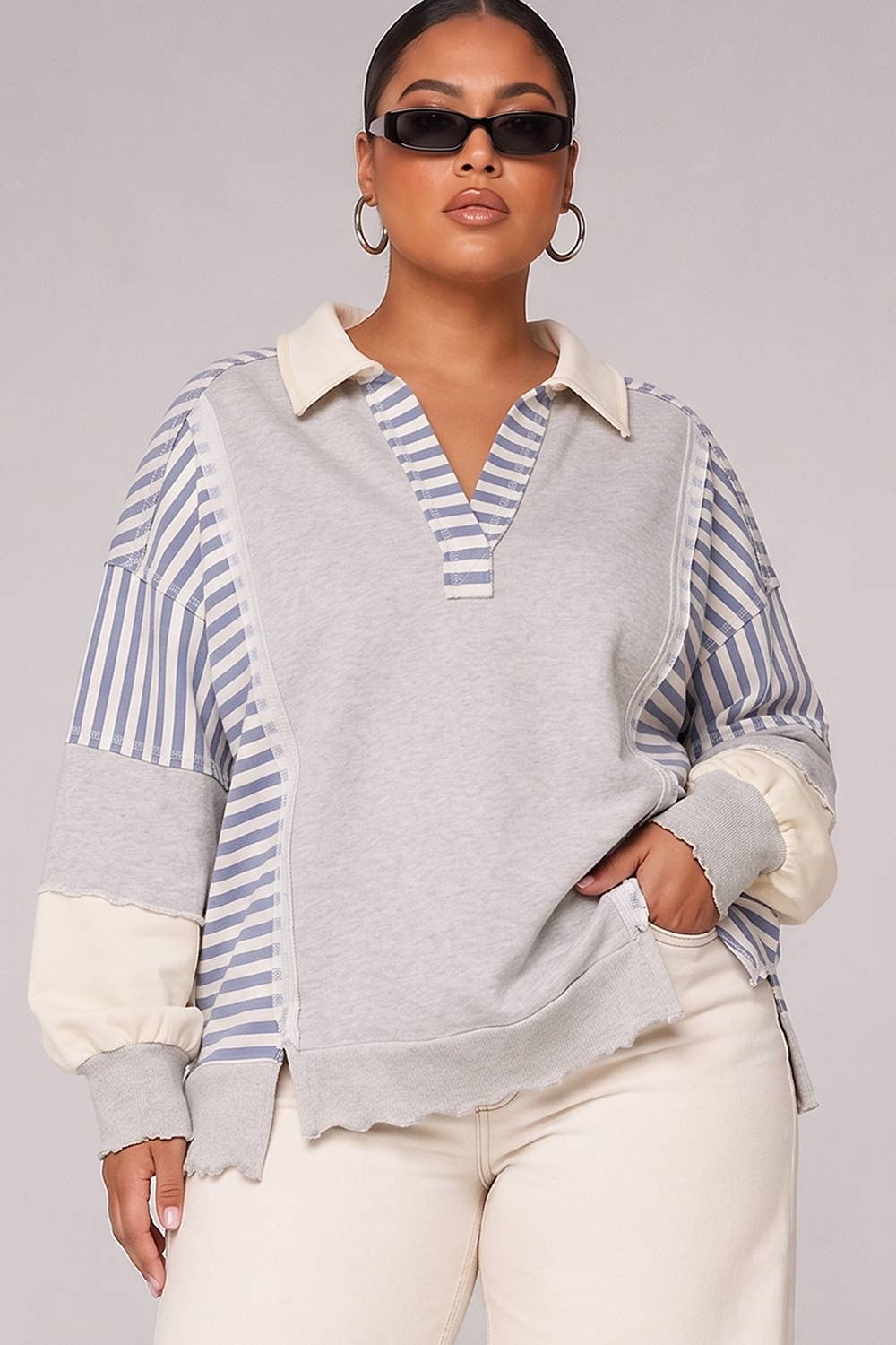 Vintage Stripe Rugby Sweatshirt