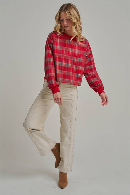 CORDUROY WIDE LEG PANTS